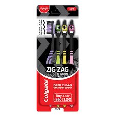 COLGATE ZIG ZAG CHARCOAL SOFT 4N