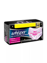 WHISPER PERIOD PANTY M-L 12P