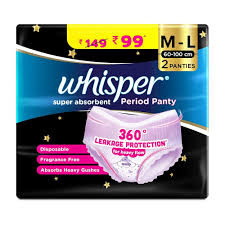 WHISPER L-XL PERIOD PANTS 2P