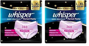 WHISPER PERIOD P L-XL 6P