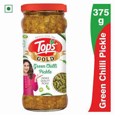 TOPS GREEN CHILLI PICKLE 375G
