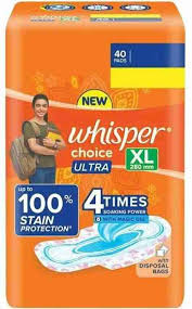 WHISPER CHOICE XL 40PADS
